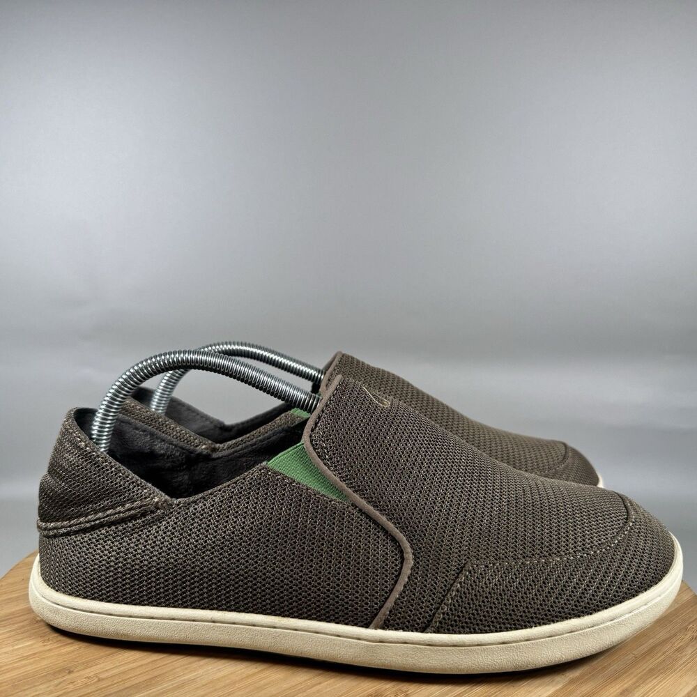 OluKai Nohea Mesh Mens 9‎ Brown Low Casual Slip On Shoes Sneakers
